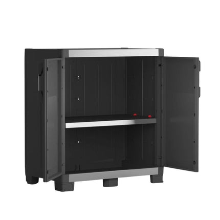 KETER XL Πλαστική Ντουλάπα Αποθήκευσης 99cm με 2 Πόρτες & 1 Ρυθμιζόμενο Ράφι εώς 45kg Αντοχή