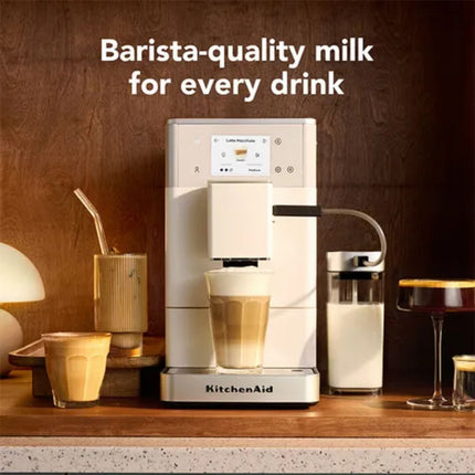 KitchenAid KF4 Πλήρως Αυτόματη Μηχανή Espresso με Iced Coffee και Πάνω από 24 Προεπιλεγμένες Συνταγές 5KES8454BPL Porcelain White