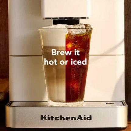 KitchenAid KF4 Πλήρως Αυτόματη Μηχανή Espresso με Iced Coffee και Πάνω από 24 Προεπιλεγμένες Συνταγές 5KES8454BPL Porcelain White