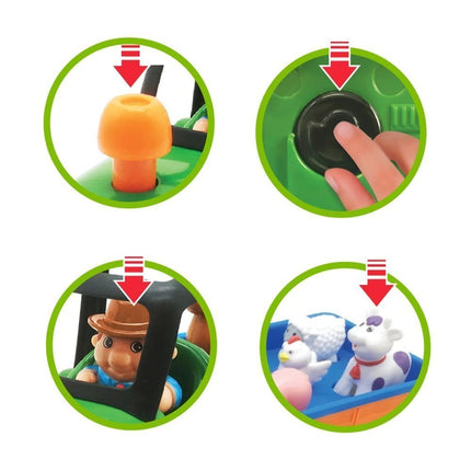 Kiddieland Foshan Motorized Farm Tractor με Φιγούρα & Ζώα 056788, 12+ Ετών
