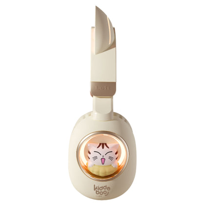KIDDOBOO Delulu Ασύρματα Παιδικά Ακουστικά Bluetooth 5.0 με LED Φωτισμό & Όριο Έντασης 86dB KBKID5GLD Χρυσό, 9+ Ετών