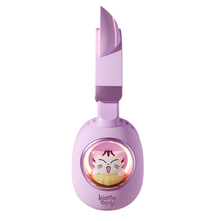 KIDDOBOO Delulu Ασύρματα Παιδικά Ακουστικά Bluetooth 5.0 με LED Φωτισμό & Όριο Έντασης 86dB KBKID5LVD Λεβάντα, 9+ Ετών