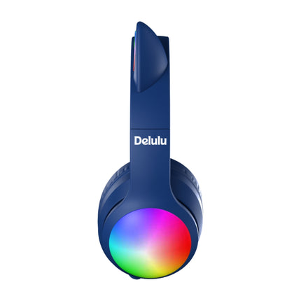 KIDDOBOO Delulu DiscoBeats Παιδικά Ασύρματα Ακουστικά Bluetooth 5.2 με LED Φωτισμό & Μικρόφωνο KBMS632BLU Μπλε, 9+ Ετών
