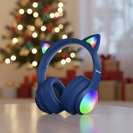 KIDDOBOO Delulu DiscoBeats Παιδικά Ασύρματα Ακουστικά Bluetooth 5.2 με LED Φωτισμό & Μικρόφωνο KBMS632BLU Μπλε, 9+ Ετών