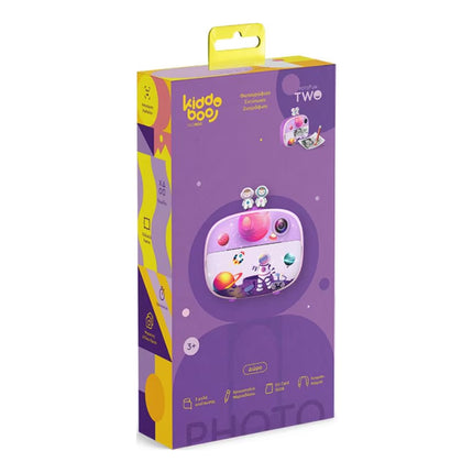 KIDDOBOO FotoFun 2 Space Παιδική Φωτογραφική Μηχανή Άμεσης Εκτύπωσης 8MP, Θερμικός Εκτυπωτής, microSD 32GB με 3 Ρολά Χαρτιού KBP83LIL, Λιλά