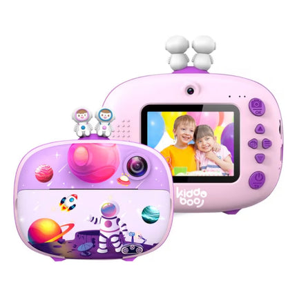 KIDDOBOO FotoFun 2 Space Παιδική Φωτογραφική Μηχανή Άμεσης Εκτύπωσης 8MP, Θερμικός Εκτυπωτής, microSD 32GB με 3 Ρολά Χαρτιού KBP83LIL, Λιλά