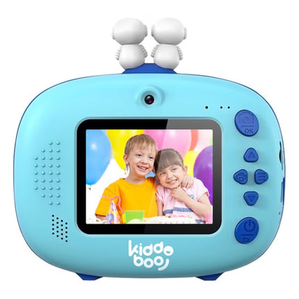KIDDOBOO FotoFun 2 Space Παιδική Φωτογραφική Μηχανή Άμεσης Εκτύπωσης 8MP, Θερμικός Εκτυπωτής, microSD 32GB με 3 Ρολά Χαρτιού KBP83BLU, Μπλε