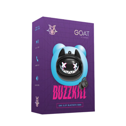 KIDDOBOO GOAT Earbuds Buzzkill Ασύρματα Ακουστικά Bluetooth 6.0 με Περιστρεφόμενη Θήκη Φόρτισης KBG08BLK Μαύρο, 9+ Ετών
