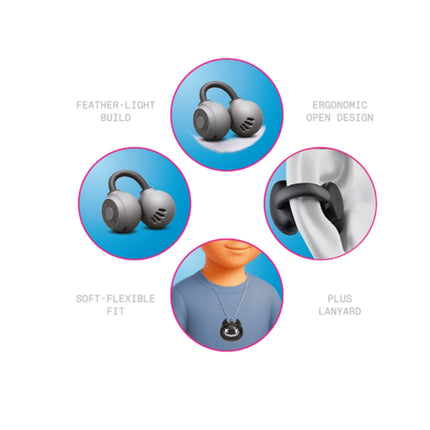 KIDDOBOO GOAT Earbuds Buzzkill Ασύρματα Ακουστικά Bluetooth 6.0 με Περιστρεφόμενη Θήκη Φόρτισης KBG08BLK Μαύρο, 9+ Ετών