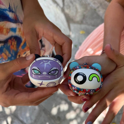 KIDDOBOO GOAT Earbuds Frozen Cyborgs Ασύρματα Ακουστικά Bluetooth 6.0 με Περιστρεφόμενη Θήκη Φόρτισης KBG08PRL Λιλά, 9+ Ετών