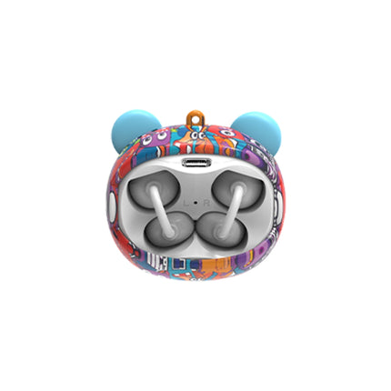 KIDDOBOO GOAT Earbuds Graffity Monsters Ασύρματα Ακουστικά Bluetooth 6.0 με Περιστρεφόμενη Θήκη Φόρτισης KBG08PNK Πολύχρωμο, 9+ Ετών