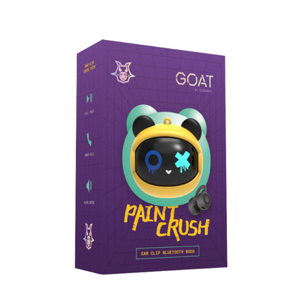 KIDDOBOO GOAT Earbuds Paintcrush Ασύρματα Ακουστικά Bluetooth 6.0 με Περιστρεφόμενη Θήκη Φόρτισης KBG08YEL Κίτρινο, 9+ Ετών