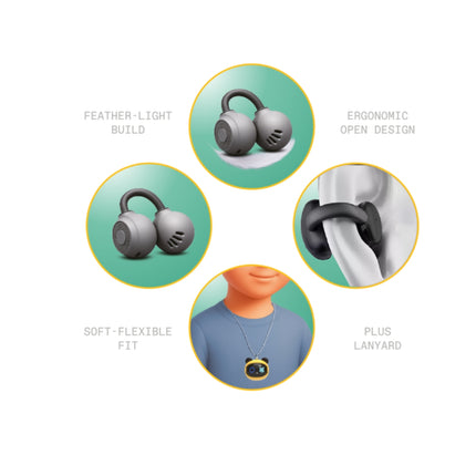 KIDDOBOO GOAT Earbuds Paintcrush Ασύρματα Ακουστικά Bluetooth 6.0 με Περιστρεφόμενη Θήκη Φόρτισης KBG08YEL Κίτρινο, 9+ Ετών