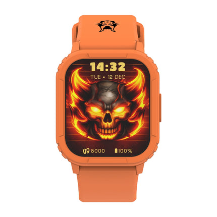 KIDDOBOO GOAT Rage Παιδικό Gaming Smartwatch με AMOLED Οθόνη 1.75″, Παιχνίδια & Bluetooth 5.0 KB019X3ORG Πορτοκαλί, 6+ Ετών