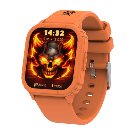 KIDDOBOO GOAT Rage Παιδικό Gaming Smartwatch με AMOLED Οθόνη 1.75″, Παιχνίδια & Bluetooth 5.0 KB019X3ORG Πορτοκαλί, 6+ Ετών