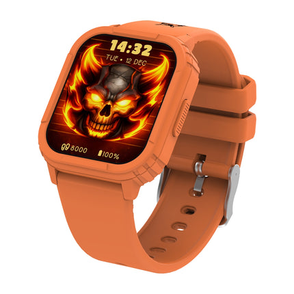 KIDDOBOO GOAT Rage Παιδικό Gaming Smartwatch με AMOLED Οθόνη 1.75″, Παιχνίδια & Bluetooth 5.0 KB019X3ORG Πορτοκαλί, 6+ Ετών