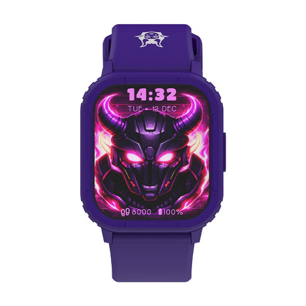 KIDDOBOO GOAT Rage Παιδικό Gaming Smartwatch με AMOLED Οθόνη 1.75″, Παιχνίδια & Bluetooth 5.0 KB019X3PRL Μωβ, 6+ Ετών