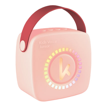 KIDDOBOO KidsVoice Junior Παιδικό Ηχείο Karaoke με Ασύρματο Μικρόφωνο & Nikoleta TV Bluetooth 5.3, RGB Φωτισμός, Reverb, 5W, Μπαταρία 1200mAh & Κάρτα microSD με Τραγούδια, KBT3NTPNK Ροζ