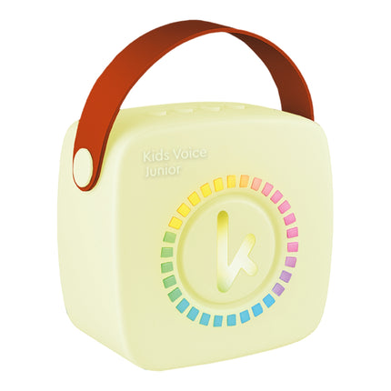 KIDDOBOO KidsVoice Junior Παιδικό Ηχείο Karaoke με Ασύρματο Μικρόφωνο & Nikoleta TV Bluetooth 5.3, RGB Φωτισμός, Reverb, 5W, Μπαταρία 1200mAh & Κάρτα microSD με Τραγούδια KBT3NTYEL Κίτρινο, 4+ Ετών