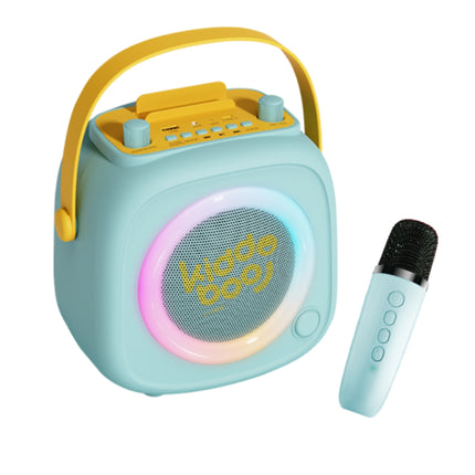 KIDDOBOO KidsVoice Παιδικό Ηχείο Karaoke 10W με Ασύρματο Μικρόφωνο, Bluetooth 5.3 & RGB Φωτισμό KB23028MNT Μέντα, 4+ Ετών