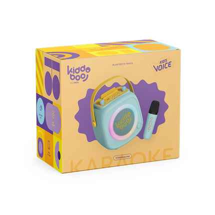 KIDDOBOO KidsVoice Παιδικό Ηχείο Karaoke 10W με Ασύρματο Μικρόφωνο, Bluetooth 5.3 & RGB Φωτισμό KB23028MNT Μέντα, 4+ Ετών