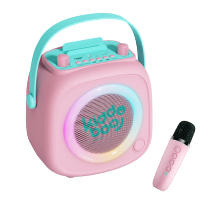KIDDOBOO KidsVoice Παιδικό Ηχείο Karaoke 10W με Ασύρματο Μικρόφωνο, Bluetooth 5.3 & RGB Φωτισμό KB23028PNK Ροζ, 4+ Ετών