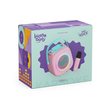 KIDDOBOO KidsVoice Παιδικό Ηχείο Karaoke 10W με Ασύρματο Μικρόφωνο, Bluetooth 5.3 & RGB Φωτισμό KB23028PNK Ροζ, 4+ Ετών