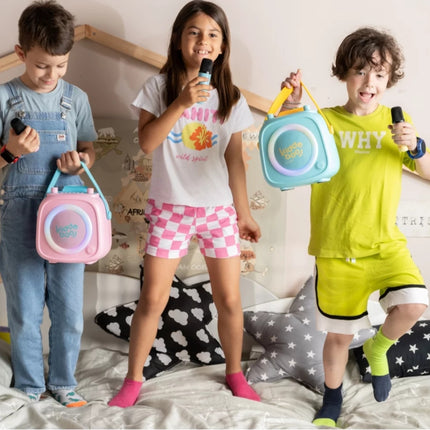 KIDDOBOO KidsVoice Παιδικό Ηχείο Karaoke 10W με Ασύρματο Μικρόφωνο, Bluetooth 5.3 & RGB Φωτισμό KB23028PNK Ροζ, 4+ Ετών
