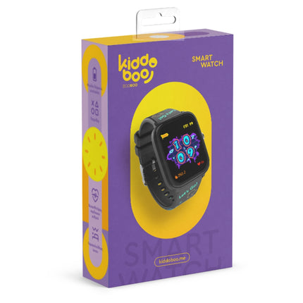 KIDDOBOO Smartwatch 2.0 Παιδικό Έξυπνο Ρολόι 1.75″ με Bluetooth 5.0, 10 Αθλητικές Λειτουργίες & Παιχνίδια KB019C2BLK Μαύρο, 6+ Ετών