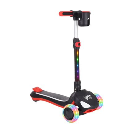KIDDOBOO Trecyclo Παιδικό Ηλεκτρικό Τρίκυκλο Πατίνι 60W με RGB Φωτισμό & Αυτονομία 10km KBJY08BLK Μαύρο, 6+ ετών