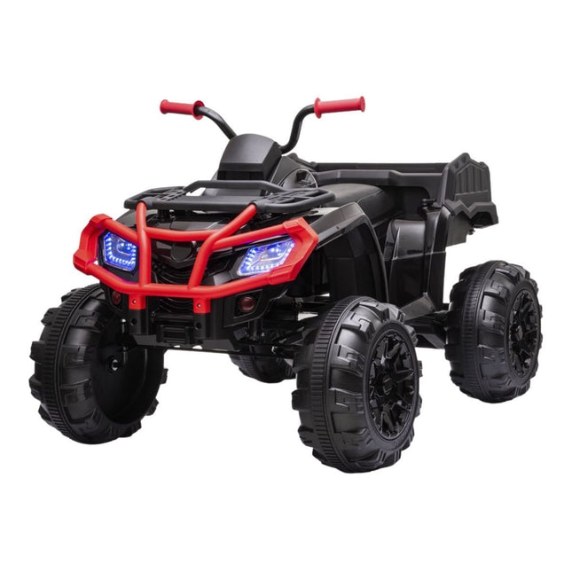 Ηλεκτροκίνητη Τετράτροχη 12V 7Ah με Μουσική, Φώτα & Ανάρτηση Κόκκινο, 3+ Ετών