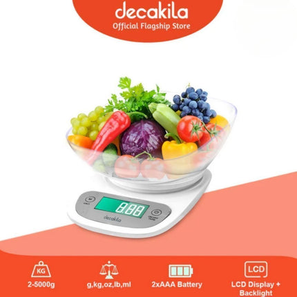 Decakila Ζυγαριά Κουζίνας (2-5000g) με Οθόνη LCD