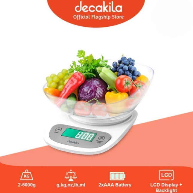 Decakila Ζυγαριά Κουζίνας (2-5000g) με Οθόνη LCD