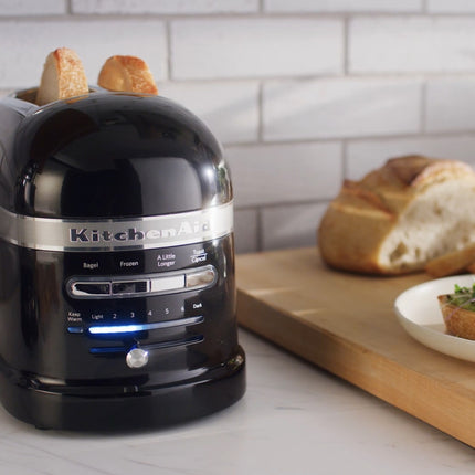 KitchenAid Artisan Φρυγανιέρα 2 Θέσεων 1250W με 7 Επίπεδα Ψησίματος, Αυτόματο Αισθητήρα, Keep Warm & Bagel 5KMT2204BOB, Onyx Black
