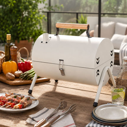 KMT Style Φορητή Ψησταριά BBQ 42x26x38 cm με Πόδια Στήριξης για Camping και Κήπο 2403917