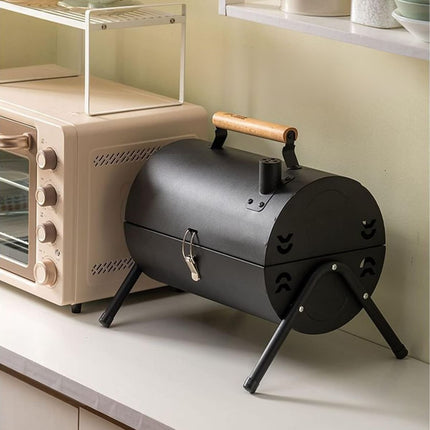 KMT Style Φορητή Ψησταριά BBQ 42x26x38 cm με Πόδια Στήριξης για Camping και Κήπο 2403917