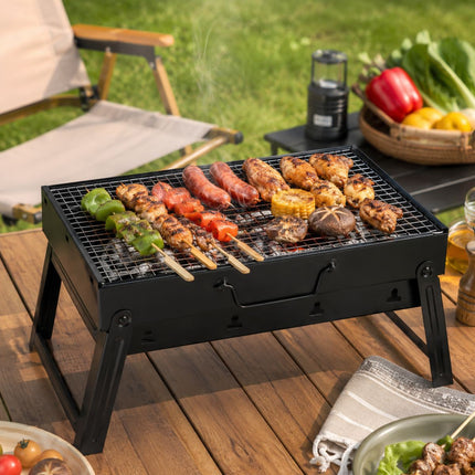 KMT Style Πτυσσόμενη Ψησταριά Κάρβουνου BBQ 43.5x29x23.5cm για Camping & Εκδρομές 2406702