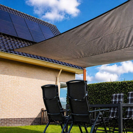 Kmt Style Camping Τέντα Σκίασης 3x4m Oxford με Σχοινιά Γκρι