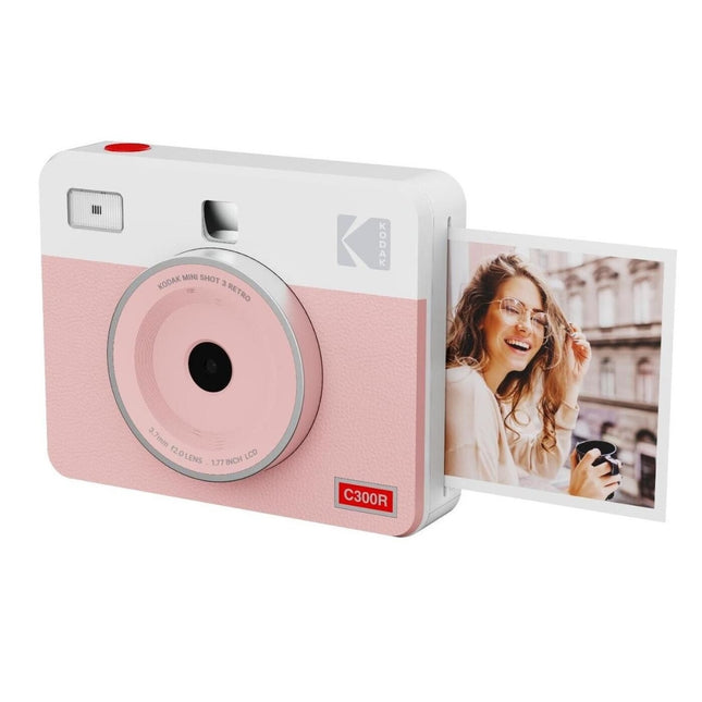 KODAK Mini Shot 3 Retro Pink Instant Camera & Photo Printer 13MP 3×3″ με 8 Φύλλα Ροζ
