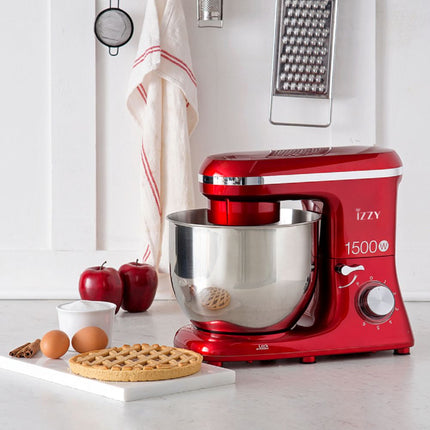 Izzy IZ-1500 Κουζινομηχανή 1400W με Ανοξείδωτο Κάδο 7lt Spicy Red
