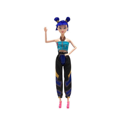 K-Pop Demon Hunters Zoey Κούκλα με Μπλε Μαλλιά, Μουσική και Αξεσουάρ 30cm 3+ Ετών
