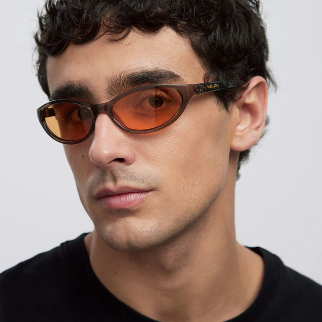 MELLER LELA Unisex Περιμετρικά Γυαλιά Ηλίου Cat-Eye με Καμηλό Σκελετό και Πορτοκαλί Φακούς UV400 LEL-CAMELORANGE Camel Orange