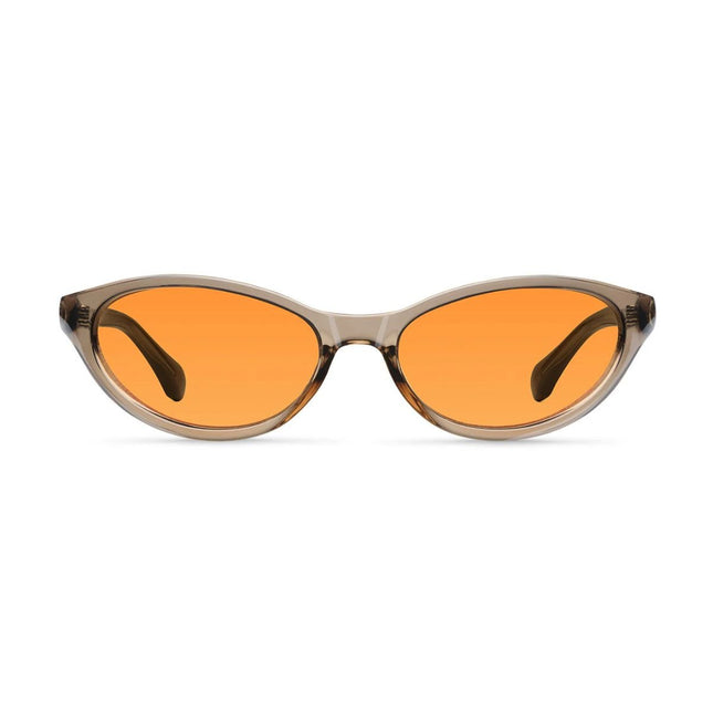 MELLER LELA Unisex Περιμετρικά Γυαλιά Ηλίου Cat-Eye με Καμηλό Σκελετό και Πορτοκαλί Φακούς UV400 LEL-CAMELORANGE Camel Orange