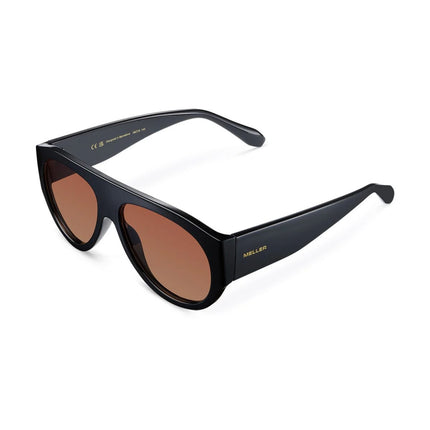 MELLER LIRA Unisex Γυαλιά Ηλίου Τύπου Αεροπόρου με Μαύρο Σκελετό και Καφέ Πολωτικούς Φακούς UV400 LIR-TUTGBROWN Black Brown