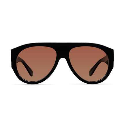 MELLER LIRA Unisex Γυαλιά Ηλίου Τύπου Αεροπόρου με Μαύρο Σκελετό και Καφέ Πολωτικούς Φακούς UV400 LIR-TUTGBROWN Black Brown