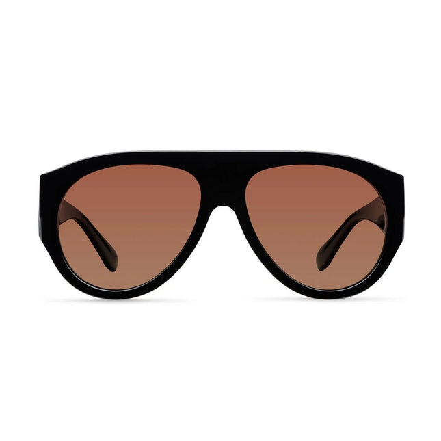 MELLER LIRA Unisex Γυαλιά Ηλίου Τύπου Αεροπόρου με Μαύρο Σκελετό και Καφέ Polarized Φακούς UV400 LIR-TUTGBROWN Black Brown