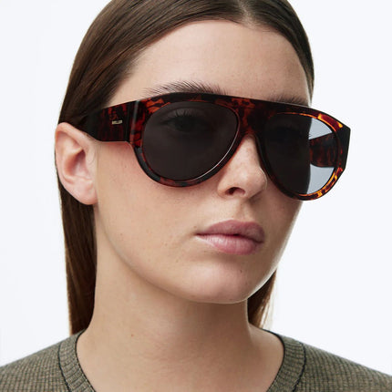 MELLER LIRA Unisex Γυαλιά Ηλίου Τύπου Αεροπόρου με Σκελετό Ταρταρούγα και Μαύρους Πολωτικούς Φακούς UV400 LIR-TIGCAR Tigris Carbon