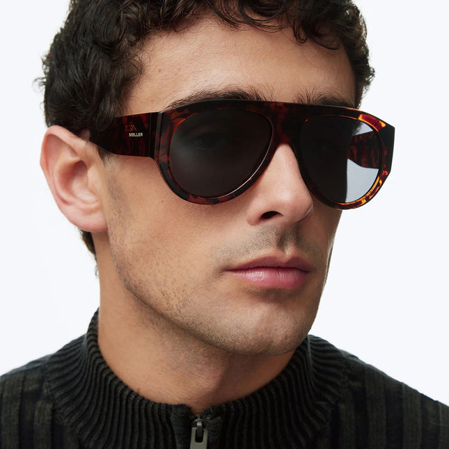 MELLER LIRA Unisex Γυαλιά Ηλίου Τύπου Αεροπόρου με Σκελετό Ταρταρούγα και Μαύρους Polarized Φακούς UV400 LIR-TIGCAR Tigris Carbon