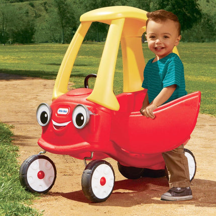 LITTLE TIKES COZY COUPE® Παιδικό Αυτοκινητάκι Ride-On με Οροφή & Λαβή Γονέα 18+Μηνών, Κόκκινο-Κίτρινο