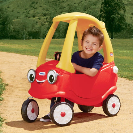 LITTLE TIKES COZY COUPE® Παιδικό Αυτοκινητάκι Ride-On με Οροφή & Λαβή Γονέα 18+Μηνών, Κόκκινο-Κίτρινο